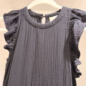 Universal Thread Black Tiered Flutter Sleeve Maxi Dress Size XS